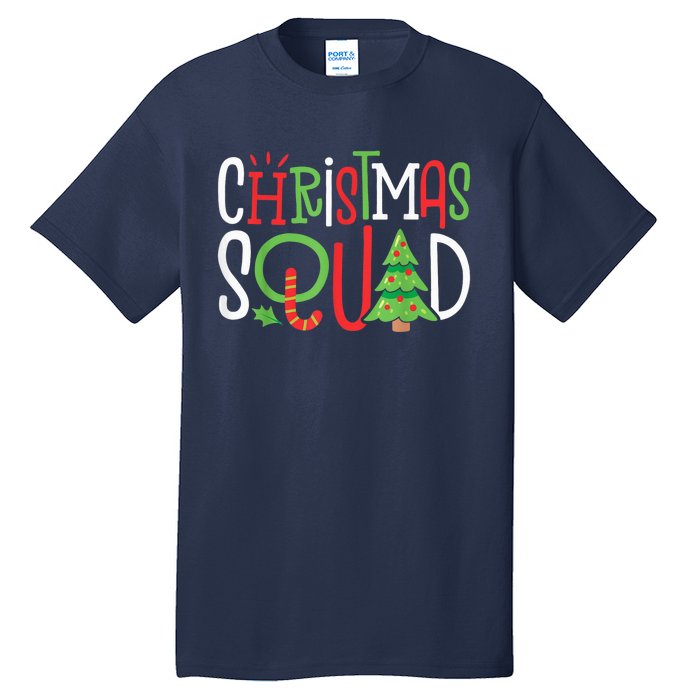 Christmas Squad Funny Xmas Tree Family Matching Pajamas Tall T-Shirt