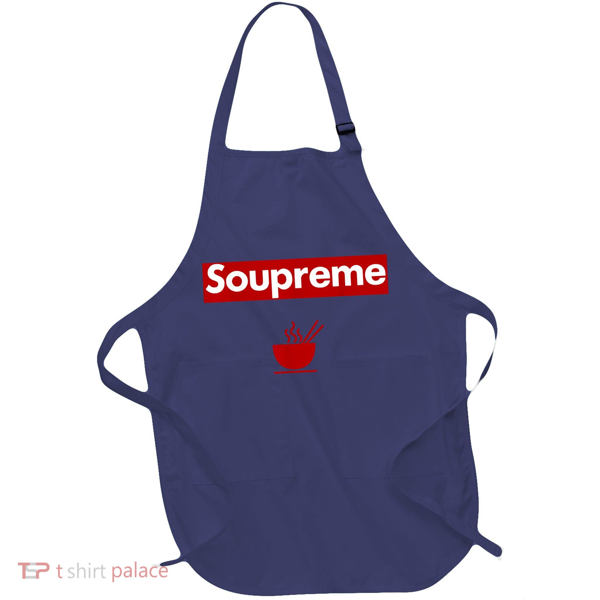 Charles Soupreme Funny Soupreme Logo Full-Length Apron With Pockets
