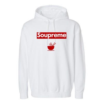 Charles Soupreme Funny Soupreme Logo Garment-Dyed Fleece Hoodie