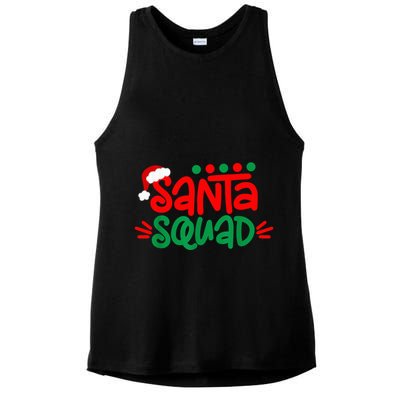 Christmas Squad Family Matching Xmas Santa Squad Ladies PosiCharge Tri-Blend Wicking Tank