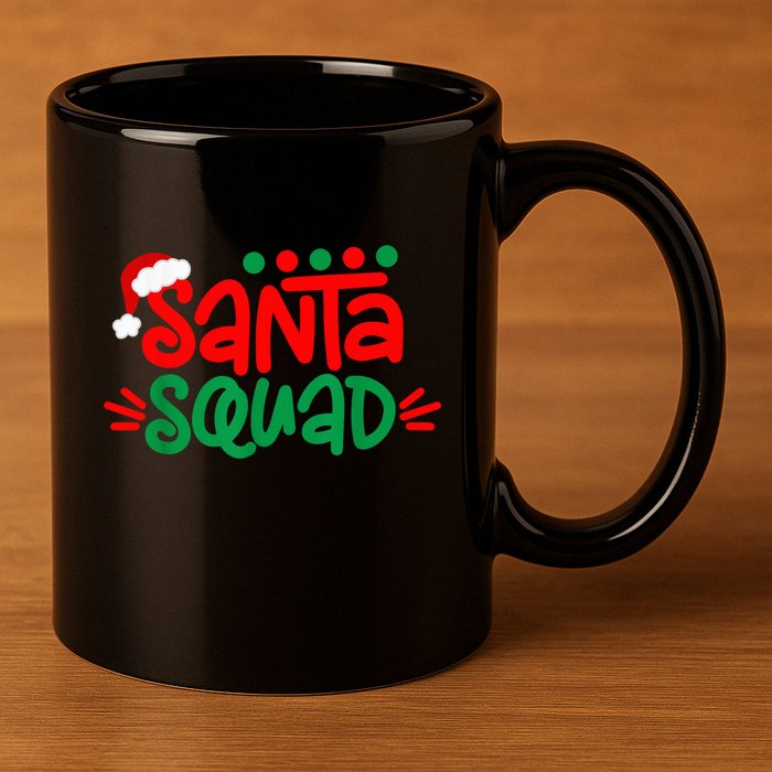 Christmas Squad Family Matching Xmas Santa Squad 11oz C Handle Ceramic Mug