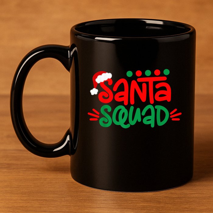 Christmas Squad Family Matching Xmas Santa Squad 11oz C Handle Ceramic Mug