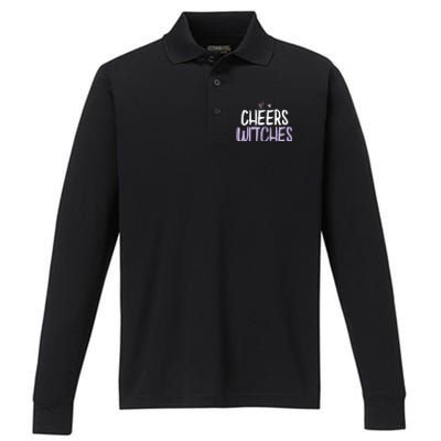 Colored Saying Funny Cheers Witches Saying Joke Gift Performance Long Sleeve Polo