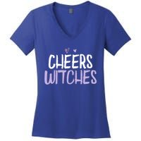 Colored Saying Funny Cheers Witches Saying Joke Gift Women's V-Neck T-Shirt