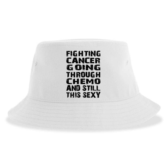 Cancer Survivor Fighting Cancer Going Through Chemo Gift Sustainable Bucket Hat