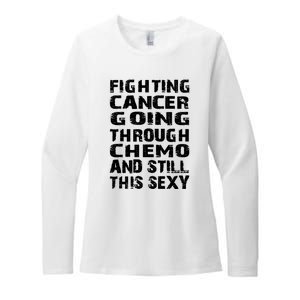 Cancer Survivor Fighting Cancer Going Through Chemo Gift Womens CVC Long Sleeve Shirt