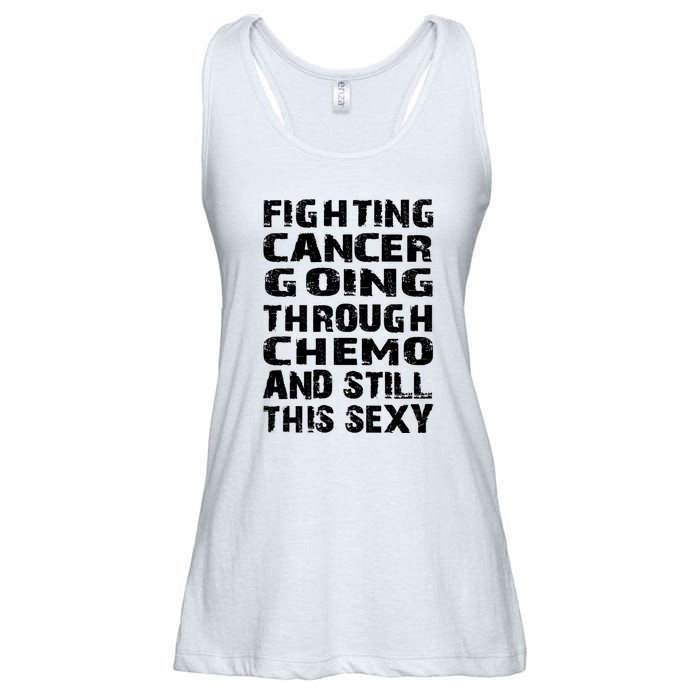 Cancer Survivor Fighting Cancer Going Through Chemo Gift Ladies Essential Flowy Tank