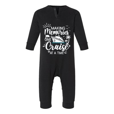 Cruise Ship , Family Cruising Trip Infant Fleece One Piece