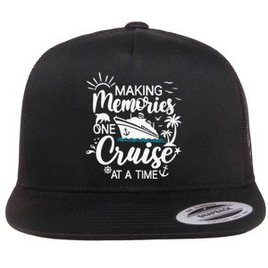 Cruise Ship , Family Cruising Trip Flat Bill Trucker Hat