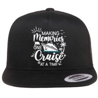 Cruise Ship , Family Cruising Trip Flat Bill Trucker Hat