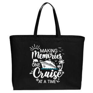 Cruise Ship , Family Cruising Trip Cotton Canvas Jumbo Tote