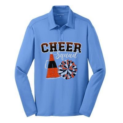 Cheer Squad Funny Cheerleader Cheerleading Silk Touch Performance Long Sleeve Polo