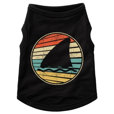 Cute Shark Fin Graphic Retro Vintage 70s 80s Shark Lover Fun Doggie Tank