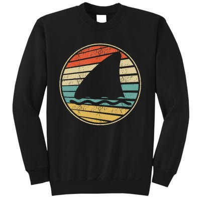 Cute Shark Fin Graphic Retro Vintage 70s 80s Shark Lover Fun Sweatshirt