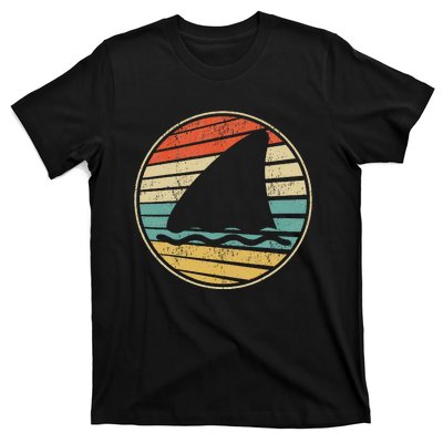 Cute Shark Fin Graphic Retro Vintage 70s 80s Shark Lover Fun T-Shirt