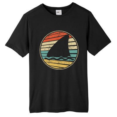 Cute Shark Fin Graphic Retro Vintage 70s 80s Shark Lover Fun Tall Fusion ChromaSoft Performance T-Shirt