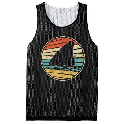 Cute Shark Fin Graphic Retro Vintage 70s 80s Shark Lover Fun Mesh Reversible Basketball Jersey Tank