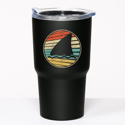 Cute Shark Fin Graphic Retro Vintage 70s 80s Shark Lover Fun Tumbler