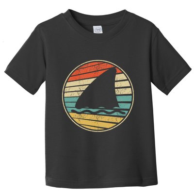 Cute Shark Fin Graphic Retro Vintage 70s 80s Shark Lover Fun Toddler T-Shirt