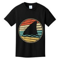 Cute Shark Fin Graphic Retro Vintage 70s 80s Shark Lover Fun Kids T-Shirt
