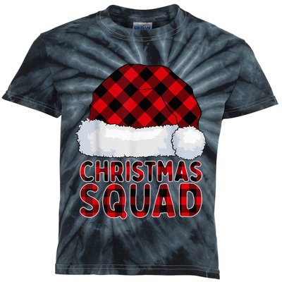 Christmas Squad Family Group Matching Xmas Plaid Pajama Kids Tie-Dye T-Shirt