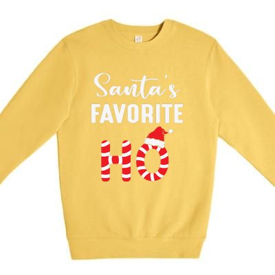 Christmas Santa’s Favorite Ho Candy Cane Funny Xmas Premium Crewneck Sweatshirt