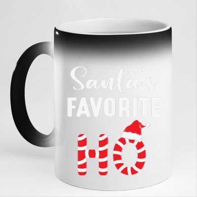 Christmas Santa’s Favorite Ho Candy Cane Funny Xmas 11oz Black Color Changing Mug