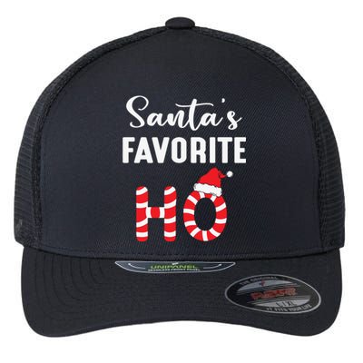 Christmas Santa’s Favorite Ho Candy Cane Funny Xmas Flexfit Unipanel Trucker Cap