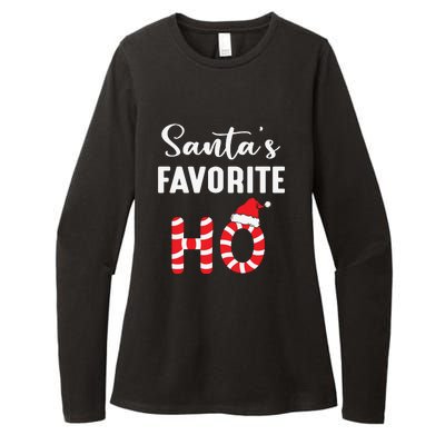 Christmas Santa’s Favorite Ho Candy Cane Funny Xmas Womens CVC Long Sleeve Shirt