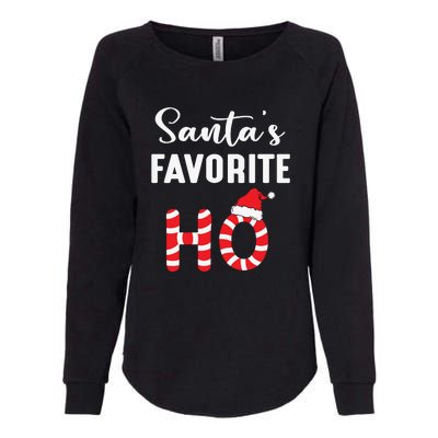 Christmas Santa’s Favorite Ho Candy Cane Funny Xmas Womens California Wash Sweatshirt