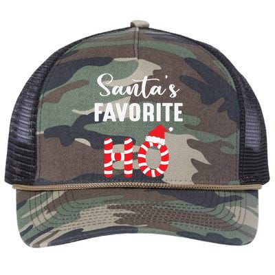 Christmas Santa’s Favorite Ho Candy Cane Funny Xmas Retro Rope Trucker Hat Cap