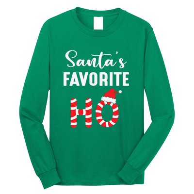 Christmas Santa’s Favorite Ho Candy Cane Funny Xmas Long Sleeve Shirt