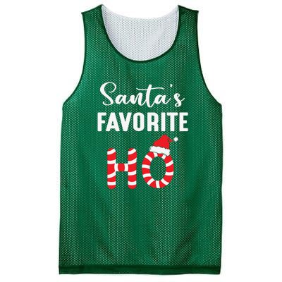 Christmas Santa’s Favorite Ho Candy Cane Funny Xmas Mesh Reversible Basketball Jersey Tank