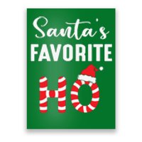 Christmas Santa’s Favorite Ho Candy Cane Funny Xmas Poster