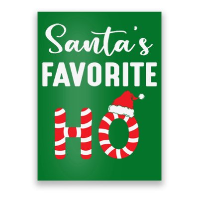 Christmas Santa’s Favorite Ho Candy Cane Funny Xmas Poster