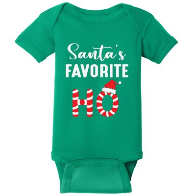 Christmas Santa’s Favorite Ho Candy Cane Funny Xmas Baby Bodysuit