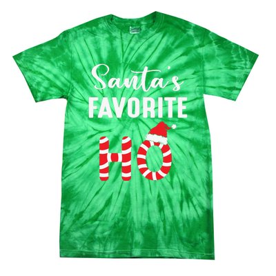 Christmas Santa’s Favorite Ho Candy Cane Funny Xmas Tie-Dye T-Shirt