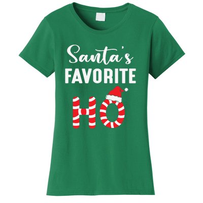 Christmas Santa’s Favorite Ho Candy Cane Funny Xmas Women's T-Shirt