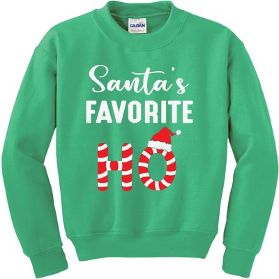 Christmas Santa’s Favorite Ho Candy Cane Funny Xmas Kids Sweatshirt