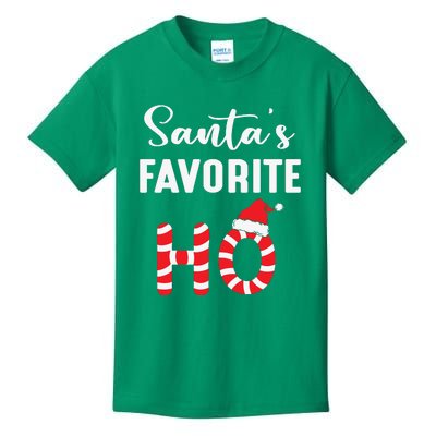 Christmas Santa’s Favorite Ho Candy Cane Funny Xmas Kids T-Shirt