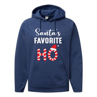 Christmas Santa’s Favorite Ho Candy Cane Funny Xmas Performance Fleece Hoodie