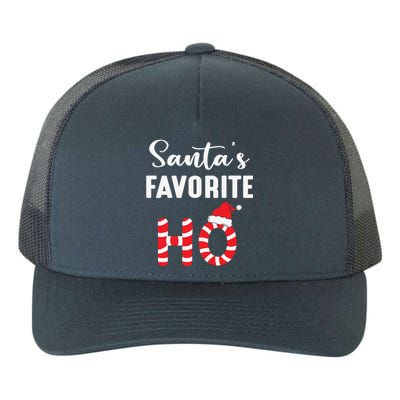 Christmas Santa’s Favorite Ho Candy Cane Funny Xmas Yupoong Adult 5-Panel Trucker Hat