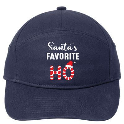 Christmas Santa’s Favorite Ho Candy Cane Funny Xmas 7-Panel Snapback Hat