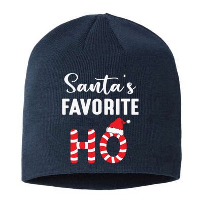 Christmas Santa’s Favorite Ho Candy Cane Funny Xmas Sustainable Beanie