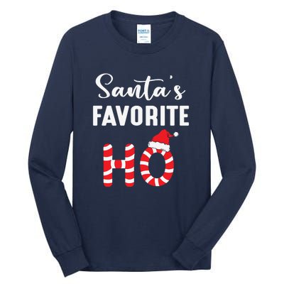 Christmas Santa’s Favorite Ho Candy Cane Funny Xmas Tall Long Sleeve T-Shirt