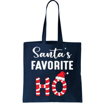 Christmas Santa’s Favorite Ho Candy Cane Funny Xmas Tote Bag