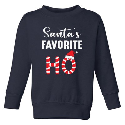 Christmas Santa’s Favorite Ho Candy Cane Funny Xmas Toddler Sweatshirt