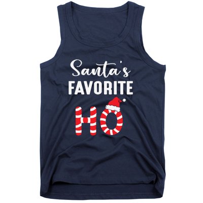 Christmas Santa’s Favorite Ho Candy Cane Funny Xmas Tank Top