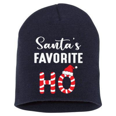 Christmas Santa’s Favorite Ho Candy Cane Funny Xmas Short Acrylic Beanie