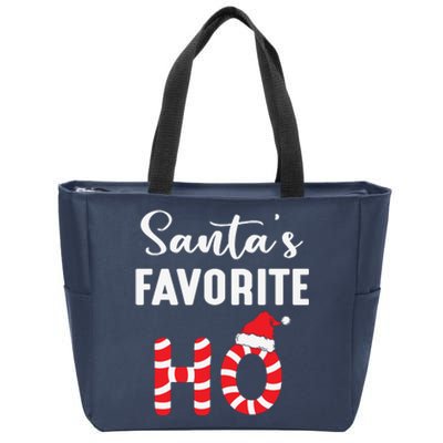 Christmas Santa’s Favorite Ho Candy Cane Funny Xmas Zip Tote Bag